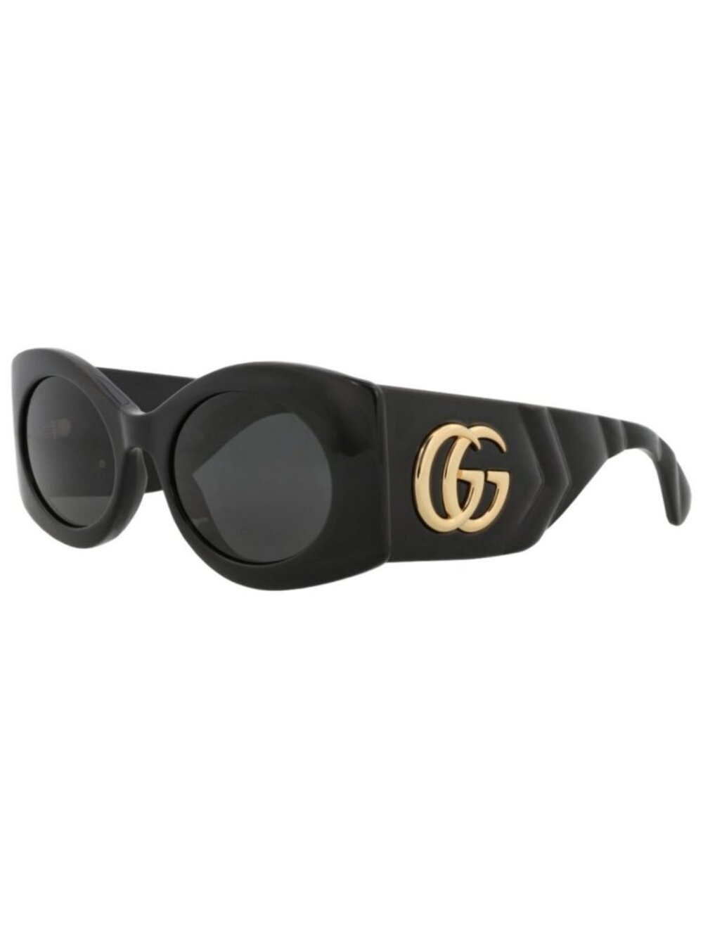 New Gucci Womens Square/Rectangle Black Black Grey Fashion Designer Sunglasses
